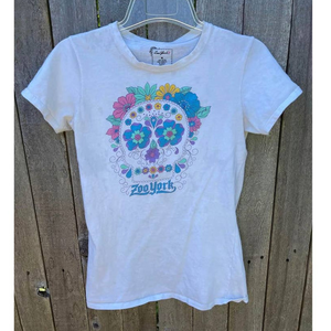Vintage Zoo York Shirt Medium Skull Floral Y2K